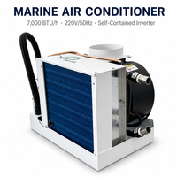 Unité de climatisation marine à onduleur 7000 BTU, refroidie par eau, système de refroidissement pour bateau de pêche, refroidissement de cabine de pilotage, 220V