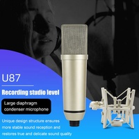 Mixer Audio Phantom RGB 48V Profesional untuk Rekaman Studio, Mikrofon Kondensor USB-C XLR Peredam Kebisingan Sensitivitas Tinggi