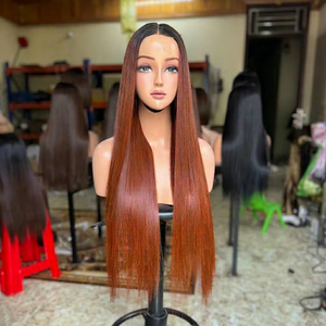 Pelucas marrones rectas de hueso de primera calidad para mujeres negras, cabello humano vietnamita largo, cabello crudo vietnamita de textura suave y natural - Product Image 1