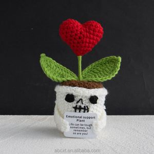 Planta Artificial en Maceta, Muñeca de Algodón Tejida a Mano, Planta de Ganchillo Hecha a Mano para Halloween - Product Image 6