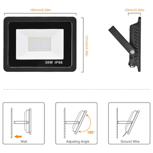 Reflector LED SMD de Aluminio 2025, 30W-300W, IP66, 220V, Impermeable, para Exteriores, Alta Potencia, CRI 70, 27000 Lúmenes - Product Image 4