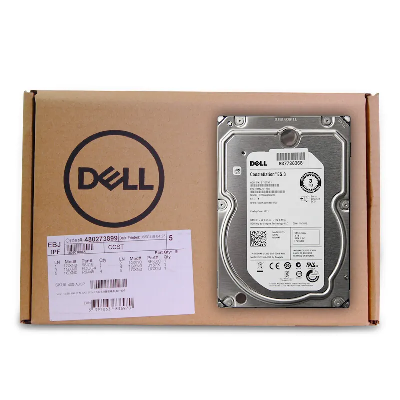 베스트 셀러 DELL SAS 3.5 HDD 16T 10K 서버 HDD SSD 하드 드라이브