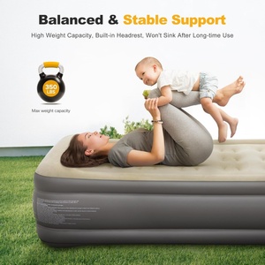 Inflatable Air <b>Mattress</b> Camping <b>Airbed</b> with Electric Pump 19'' Waterproof PVC Fabric Portable for Camping Home Sleeping Outdoor - Product Image 3