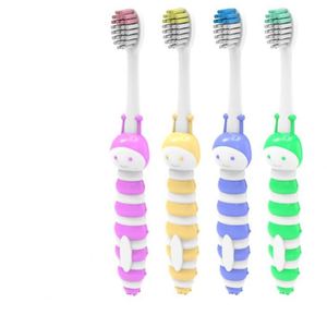 Colorful Medium Blue 2025 Factory Wholesale <b>Kids</b> Toothbrush PP+TPR Customized Cartoon Handle Medium Bristles Home Use for - Product Image 2