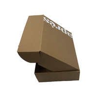 Boîte d'emballage en papier imprimé plat avec logo simple Boîte d'emballage en carton ondulé Boîte postale d'expédition kraft pliante
