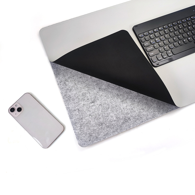 2-in-1 Detachable Wireless Charging Leather Desk Pad Waterproof Scratch Resistant Mouse Pad Smart Large Office Desk Mat