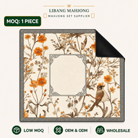 Tapis de Mahjong pour Soirée de Jeu du Nouvel An, Motif Floral, en Caoutchouc Imperméable, Antidérapant, Épais, Silencieux, Housse de Table Personnalisée pour Fête