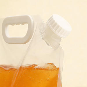 Sac refermable transparent en PE de 5 litres, qualité alimentaire, avec bec verseur, portable et autoportant, pour jus et boissons - Product Image 2