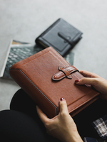 Classeur en cuir PU A5A6A7 fait à la main, idée cadeau de nouvel an, journal de voyage avec fil de reliure thermique, style couverture rigide à coudre