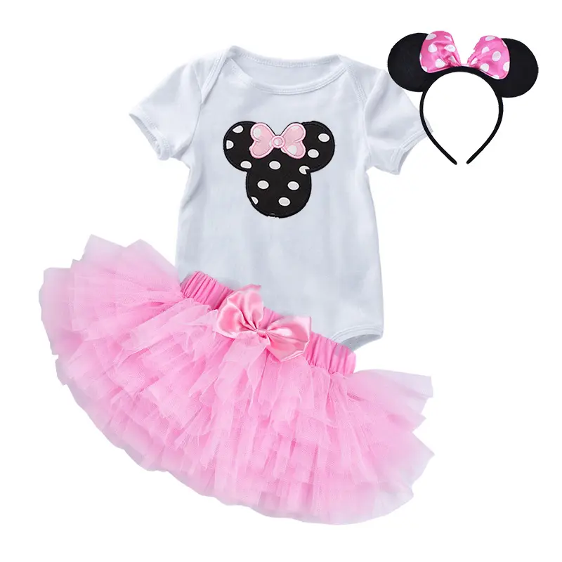 Kleinkind Kleidung Niedlich Set Stram pler und Tutu Rock Outfit Baby Minnie Kleidung Für Minnie Mermaid Party MBGO-005