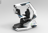 Poste de travail inclinable à gravité zéro J20 Trex, cockpit de jeu, cockpit informatique, haut-parleurs, support à dossier haut, fonctionnement automatique complet.