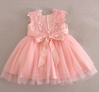 Nouvelle Robe de Baptême Été Fille Bébé/Tout-Petit Blanche en Dentelle et Maille, T. 0-24M, Robe de Princesse pour Fête d'Anniversaire ou Mariage