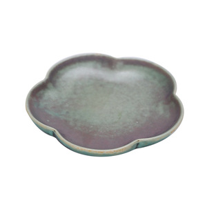 Assiette à dessert en céramique en forme de fleur, petite assiette à fruits cuites au four pour le thé, origine Dehua - Product Image 5