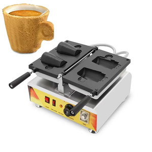Tasses à gaufres électriques professionnelles commerciales Baker Egg Tart Tasse à café comestible <span class=keywords><strong>Gaufrier</strong></span> - Product Image 1
