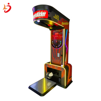 Machine de boxe d'arcade à monnayeur en métal, type 'Big One Punch Bag', équipement de simulation de boxe avec fonctions de coups de poing, de coups de pied et de frappe au pied