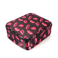 Sac cosmétique écologique Sac de maquillage de voyage Diviseurs réglables en EVA Oxford Organisateur Sac d'outils de beauté