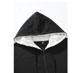 Sweat à capuche d'hiver léger 100% coton avec fermeture éclair complète Street Wear Vente en gros Design personnalisé Pull Hommes Sweat à capuche d'hiver - Product Image 2