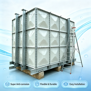 Chemikalienbeständiger, wetterfester GFK-<span class=keywords><strong>Koreal</strong></span>-Paneel-Wassertank für die Abwasserbehandlung im Außenbereich - Product Image 4