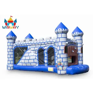 26FT Run Castle Bricks Small Commercial inflatable obstacle course for kids and adults