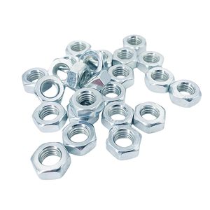 Tuerca hexagonal de acero al carbono de grado 4,8 ISO 4032 M3 rosca cabeza hexagonal chapada en zinc de bajo carbono rosca gruesa métrica marca ZhiJia resistente - Product Image 1