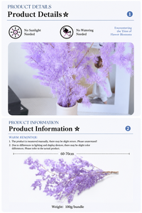 Mousse de renne stabilisée, lichen floral pour artisanat DIY, arrangement floral, <span class=keywords><strong>plante</strong></span> verte naturelle de 60-70 cm pour la décoration intérieure - Product Image 5