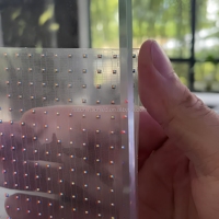 Şeffaf LED Film P10 Esnek Kendinden Yapışkanlı LED Ekran Kapalı Alanlar İçin Alışveriş Merkezi Perakende Mağaza Vitrini Video Duvar Paneli