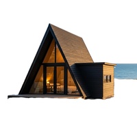 CE EcoVadis Villa Préfabriquée en Acier Moderne et Simple, à Toit en Dôme, avec Façade en Verre, pour Camping, Vie Urbaine, à Toit Triangulaire, à Louer et à Vendre