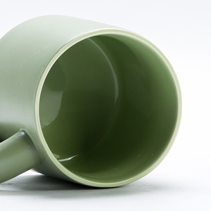 Cốc gốm công suất lớn với hiệu ứng mờ và phong cách đơn giản tay dày xử lý Logo tùy chỉnh cốc cà phê - Product Image 3