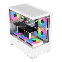 AntarcChill 0.5mm SPCC Dual Tempered Glass Steel Computer Cabinet Game PC Case Tempered Glass Side Panel Desktop Cases