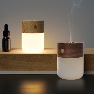 Sessiz güvenlik LED Aroma 2-in-1 lamba ve difüzör ahşap lamba ile uçucu yağ difüzör, dokunmatik kontrol karartma ısıtma tepsisi - Product Image 4