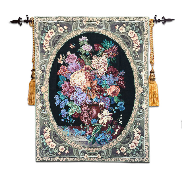 European Art Custom Hand Made Wall Hanging Cotton Fabric Aubusson Gobelin Tapestry