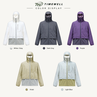 Chemise de randonnée pour homme UPF 50+ à séchage rapide, ultra-légère, respirante, coupe ample avec fermeture éclair bidirectionnelle, protection solaire pour l'extérieur
