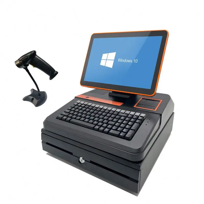 Máy Đăng Ký Tiền Mặt Màn Hình Kép Máy Tính Bảng Bán Lẻ Pos Hệ Thống Windows7/10 Pos Với Máy In Nhiệt 58Mm