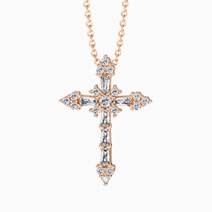 보석 여성 패션 보석 925 스털링 실버 큐빅 지르코니아 크로스 목걸이 - Product Image 5