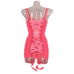 Đồ ngủ gợi cảm ren buộc dây kiểu babydoll, khoét lưng, xuyên thấu, có dây buộc phía sau, giúp định hình cơ thể. - Product Image 6