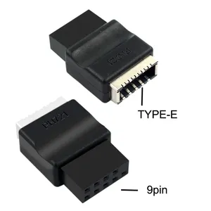 Motherboard USB2.0 9PIN Male Type Converter PC Case Front Panel Header Type E <strong>Key</strong> Type C Connector Riser Adapter - Product Image 1