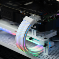 24pin 2*8pin 3*8pin 12+4pin Multi-spesifikasi Pilih Efek Cahaya 360 derajat Kabel Ekstensi PSU RGB untuk PC