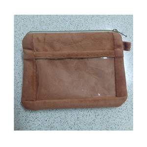 Open Type Functional Velvet <b>ID</b> <b>Holder</b> for Office Use Easy Closure Cosmetic Bags & Cases TW OEM - Product Image 1