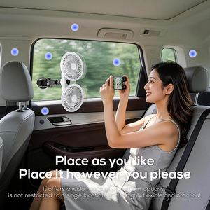 Pluska G14 Dual Head 3000mAh Adjustable Suction Cup Car Fan for Dashboard Windshield for Car Fan - Product Image 2