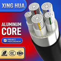 Câble d'alimentation blindé en aluminium LV Engineering 2 3 4 5 pôles Yjlv22 600/1000V Kabel Yjv 0.6/1kv isolé XLPE 300mm 4 conducteurs