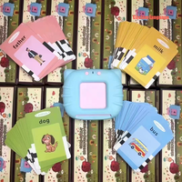 Langue personnalisée 112 cartes Parler machine à cartes flash Machine d'apprentissage de la petite enfance Forme de chat de dessin animé