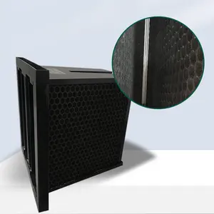 Manufacturer's direct sales of plastic frame V-shaped honeycomb activated carbon particle adsorption high-efficiency air filter