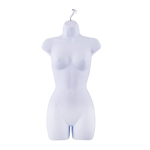 Maniquí de Torso Femenino de Plástico Negro/Blanco de 80 cm para Exhibición de Ropa - Product Image 3
