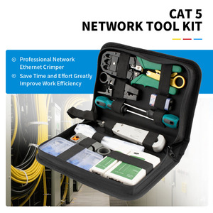 Kit d'outils réseau personnalisable 11 en 1 avec testeur de câble réseau <span class=keywords><strong>RJ45</strong></span> <span class=keywords><strong>RJ11</strong></span> et outil de sertissage pour pièces de télécommunications - Product Image 2