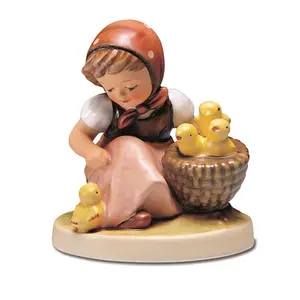 creative girl and chick polyresin figurine home office ornament funny figurines high quality custom figurine