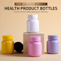 Nouvelles boîtes vides de 80 ml en plastique PET rose avec bouchon à vis pour emballage de capsules, impression sérigraphique, pour médicaments, pilules, compléments alimentaires, marque SanZhi