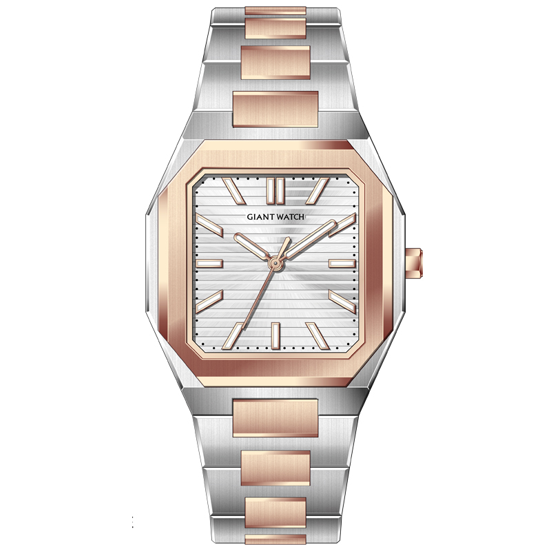 Siver Rose Gold-White