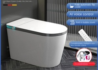Toilette murale intelligente en acier inoxydable H070, siège large intégré, toilette à restriction de pression d'eau automatique instantanée