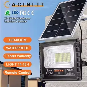 Enerji tasarrufu IP67 açık su geçirmez peyzaj aydınlatma şarj edilebilir Led projektör reflektör fikstür güneş sokak lambası sistemi