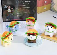 Jouets en peluche de la série animaux 'Chapeau de Burger' : Éléphant, Cochon, Chien, Ours, Pendentifs et Porte-clés en peluche